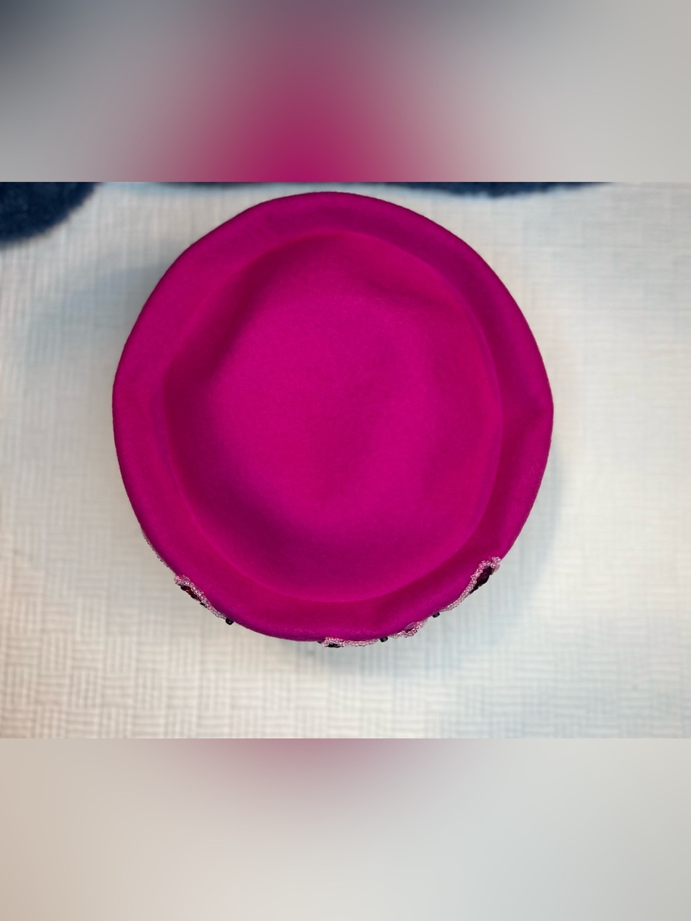 Mr. Hi’s Classic Hot Pink Wool Pillbox Hat Made in USA - Picture 6 of 11